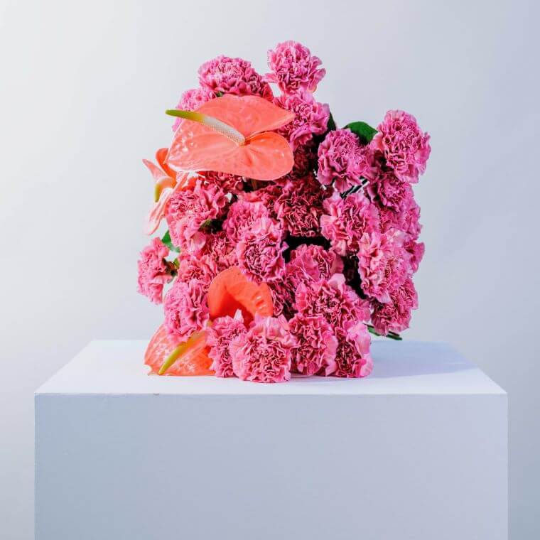 The pink carmine bouquet of pink flowers by blooming haus