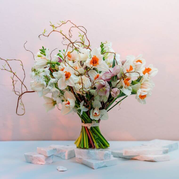 Daffodils in an easter bouquet