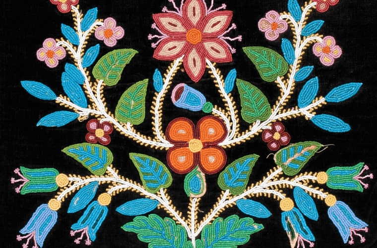Native american floral beadwork