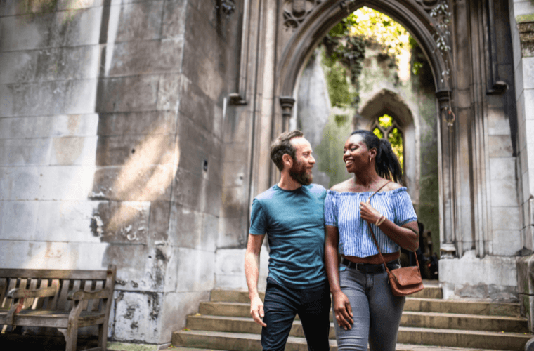 A couple at st. Dunstan's in the east