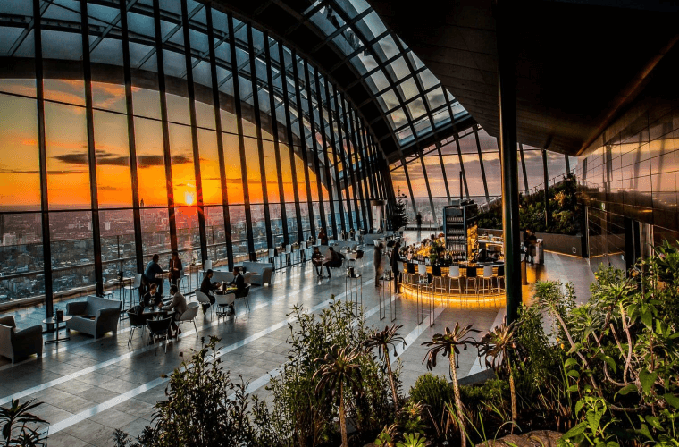 The view from the sky garden in london