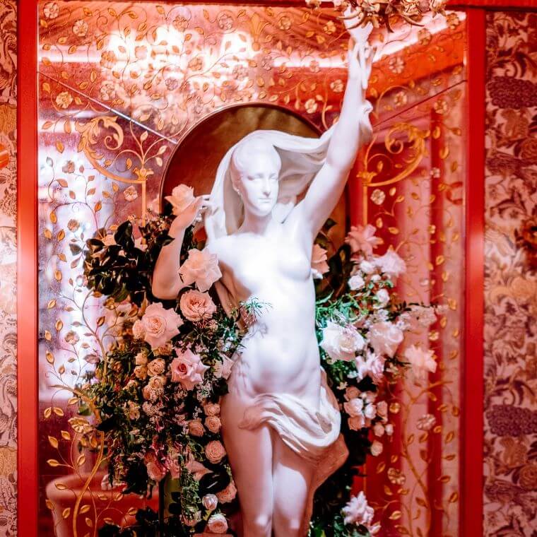 Immersive floral landscape created by blooming haus