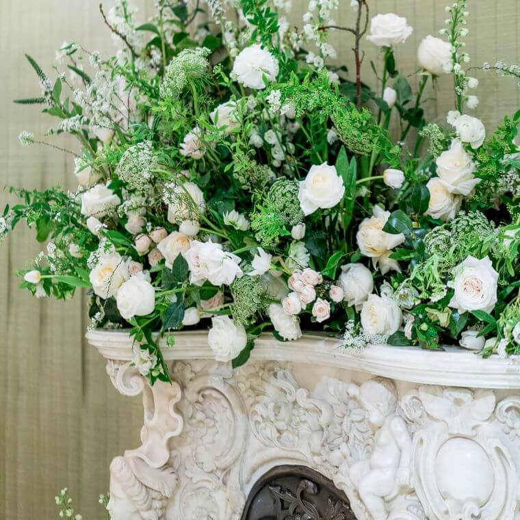 Sustainable floral design by blooming haus at the vogue party