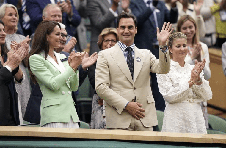 Princess kate with federer